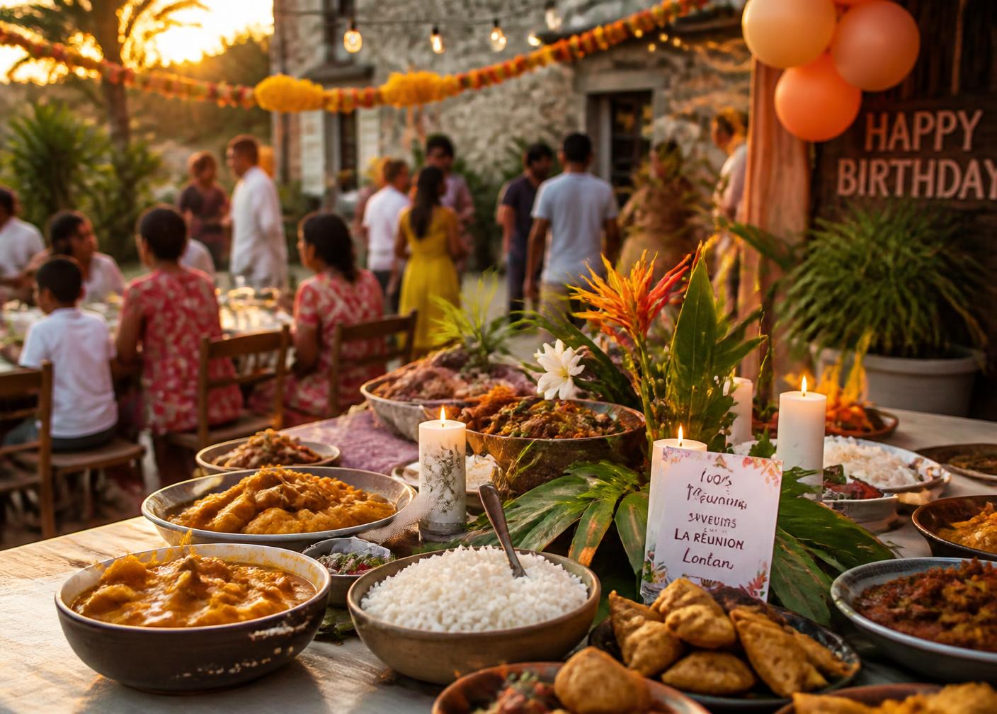 Buffet créole Goutali pour un anniversaire en extérieur