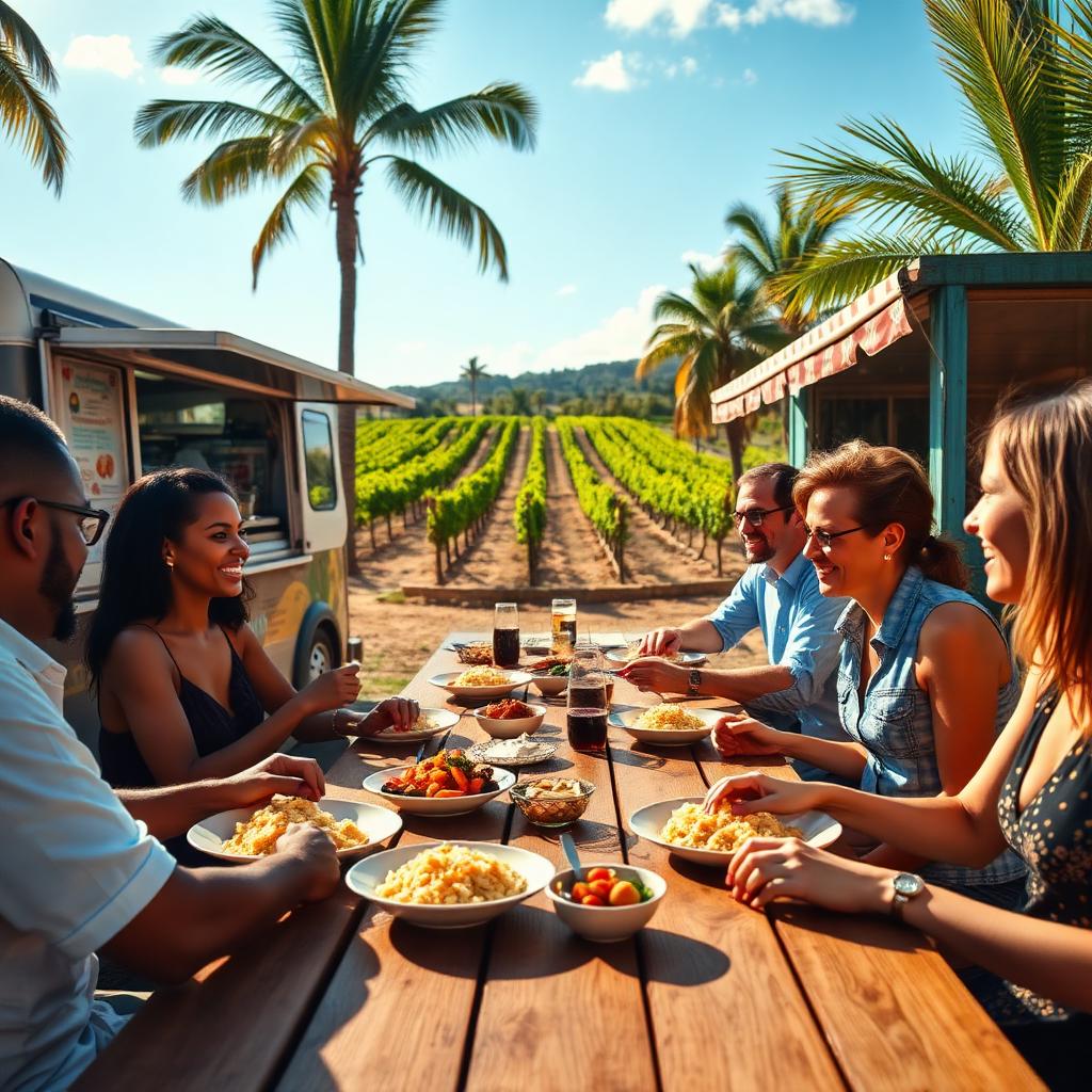 Séminaire d'entreprise créole autour du food truck Goutali